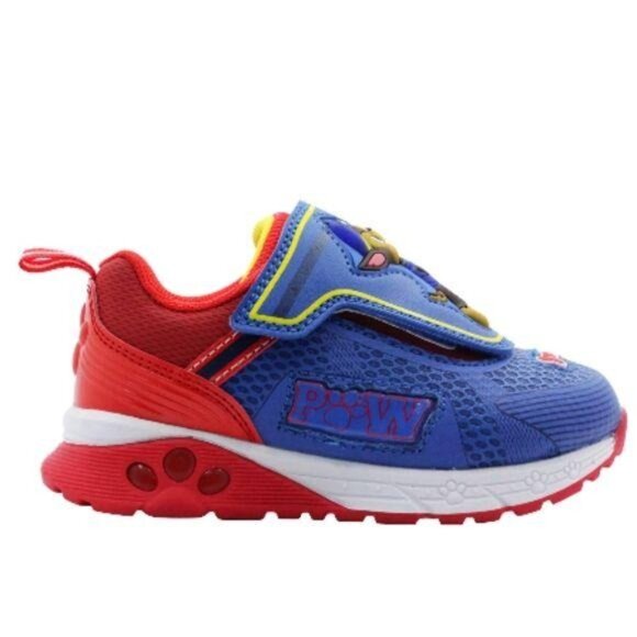 Nickelodeon Paw Patrol Toddler Light-Up Sneakers Size 11 Blue Red Self-Closure - Picture 5 of 8
